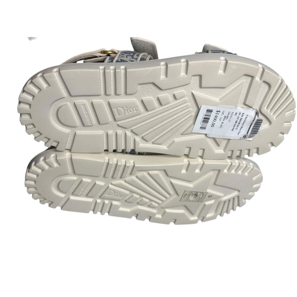 Christian Dior NIB Dioract Oblique Jacquard Sandal in Chambray Size 39 - Picture 13 of 15